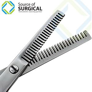 Tijeras de adelgazamiento de corte de pelo de tamaño pequeño de proveedor de peluquero profesional herramienta de belleza de cerámica de acero inoxidable afilado recto - Product Image 6