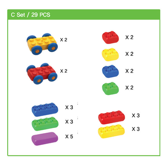 แดง, น้ำเงิน, ม่วง, เหลือง, เขียว