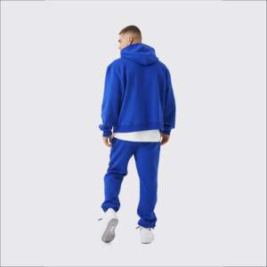 Conjunto Deportivo Unisex de Primera Calidad, con Logotipo Personalizado, Color Azul Rey, Sudadera con Capucha y Pantalones Deportivos Transpirables, 2 Piezas, Estilo Casual - Product Image 2