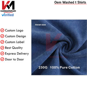 Camiseta personalizada Your Logo Men Hip hop Street Top 100% algodón puro ajuste suelto bordado estampado desgastado, camisa de moda - Product Image 6