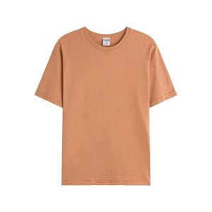 100% coton été hommes lourd t-shirt décontracté solide à manches courtes basique t-shirt 260gsm surdimensionné O cou hip-hop hauts pour les femmes - Product Image 6