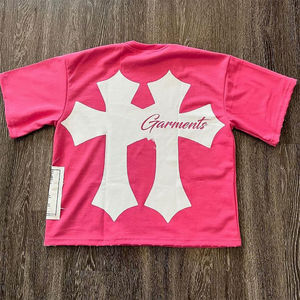 T-shirts en coton lourd à épaules tombantes avec broderie personnalisée, appliqué, tissé, DTG, 100% coton respirant, coupe ample pour homme - Product Image 2