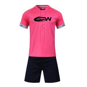 เสื้อฟุตบอลกางเกงขาสั้นผ้าโพลีเอสเตอร์แบบแห้งเร็วชุดเล่นฟุตบอลของทีม - Product Image 5