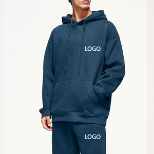 Sweat-shirts à capuche unis personnalisés avec logo brodé 2025, streetwear vierge, 100% polyester polaire, hiver, design 2 en 1, taille élastique - Product Image 6