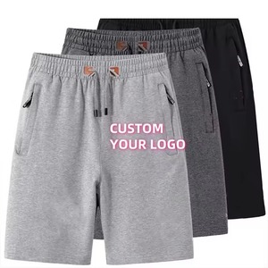 Wholesale Premium Quality Casual Men's Summer Shorts Custom Logo Design <b>Elastic</b> Waist Solid Pattern Breathable Quick Dry - Product Image 1