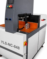 Machine de découpe d'aluminium semi-automatique YLS-NC-848, scie à lame de 600 mm pour atelier de fabrication de fenêtres et de portes
