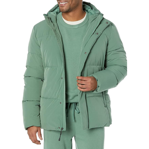 Veste matelassée d'hiver pour hommes personnalisée en gros Veste en cuir grande taille par temps froid tendance OEM - Product Image 1