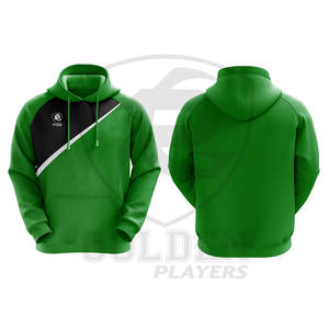 Venta al por mayor de logotipo personalizado Sublimación Sudadera con capucha de los hombres de color negro de moda de manga larga Jersey en blanco Sublimación Sudadera con capucha para los hombres - Product Image 1