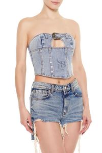 Top de tubo de mezclilla recortado 2025 a precio de venta al por mayor, top de tubo de mezclilla de talla grande transpirable y sostenible para mujer, top de tubo de mezclilla con servicio OEM - Product Image 4