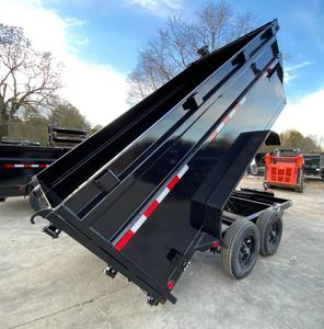 Good New 6x12 Heavy Duty Dump <b>Trailer</b> Double Tire High Side <b>Farm</b> Hauler Hydraulic Dump Bed for Agriculture Use - Product Image 4