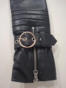 Vestes en cuir pour femmes de haute qualité, logo personnalisé, respirantes, coupe-vent, boutons embossés, réversibles, écologiques, fines, automne-hiver - Product Image 6