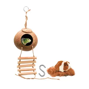 교수형 새 숨기기 집 햄스터 수면 둥지 오두막의 코코넛 섬유 쉘 코코넛 새/시장에서 가장 저렴한 가격/