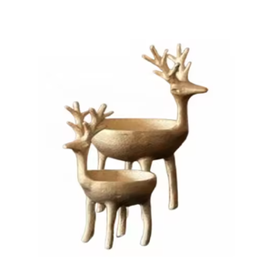 2025 cubiertos de lujo utensilios de cocina forma de hoja de arce única cuencos decorativos de Metal para servir frutas y nueces Venta caliente - Product Image 3