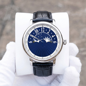 Reloj Mecánico Automático de Lujo Personalizable de Alta Gama para Hombre con Disco Celestial de Sol y Luna de 24 Horas y Día/Noche - Product Image 1