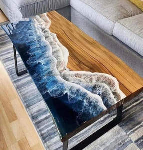 Table basse époxy pour la maison hôtel table époxy design unique pour meubles table époxy super qualité design - Product Image 3