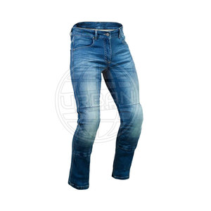 Pantalon en jean pour hommes de la meilleure qualité nouveau style de rue couleur unie toile légère taille moyenne fermeture à bouton pour une utilisation en extérieur - Product Image 6