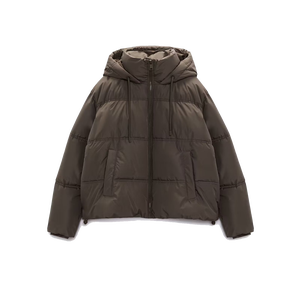 Veste matelassée Manteau matelassé Vêtements d'extérieur d'hiver personnalisés pour femmes Veste matelassée longue et unie - Product Image 3