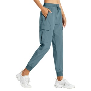Femmes été couleur unie vêtements de travail course lente séchage rapide randonnée pantalon sport cargo pantalon femmes tendance 2025 - Product Image 4