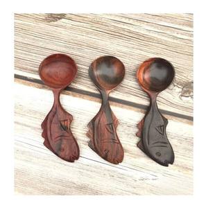 Ensemble de cuillères en bois de qualité supérieure avec une belle finition naturelle pour la maison et le restaurant - Product Image 2