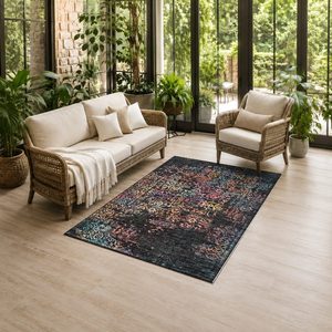RUGS DEPOT LXDP-0313 Wholesale Multicolor Neutral Classic Distressed Digital Printed Machine Washable Chenille Area Rug Non <b>Slip</b> - Product Image 6