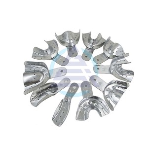 Plateaux d'empreinte dentaire en métal personnalisés, en alliage d'aluminium, quart, antérieur, petit, moyen, grand - Product Image 1