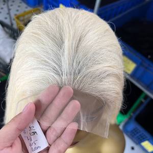 Pelucas de cabello humano vietnamita 100% sin cola Genius Weft FRONTAL 613 textura recta ENVÍO DHL de la colección Cloudyhair al por mayor - Product Image 3