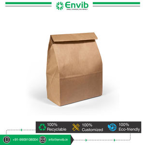 Sacs en papier kraft jetables recyclables de luxe de haute qualité impression flexo torsadée approvisionnement en gros restaurants transfert d'eau - Product Image 2