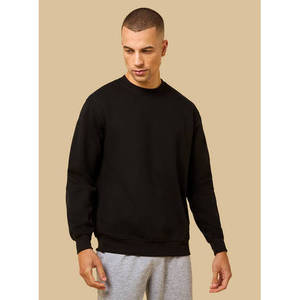 Premium Embroidered Solid Cotton Windproof Crew Neck Loose Fit <b>Men's</b> Hoodie Custom Logo Casual Pullover Long Sleeve <b>Sweatshirt</b> - Product Image 6