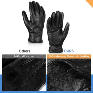 Daily Wear Leather Fashion <b>Gloves</b> High Stitching Breathable Product Ultra Soft <b>Touch</b> Leather Fashion <b>Gloves</b> For Men's - Product Image 2