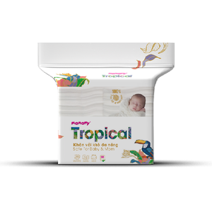 Mamamy Tropical Tissus non tissés polyvalents 160 pièces Prix de gros Chiffons secs multifonctionnels compressés pour les soins de la peau - Product Image 5