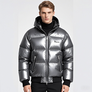 Plain Wholesale OEM Custom Winter Workwear <b>Waterproof</b> Breathable Blank Classic Men <b>Padding</b> <b>Jacket</b> Puffer <b>Jacket</b> - Product Image 4