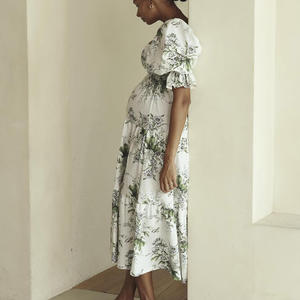 Vestido de Maternidad Corto con Mangas Cortas para Mujer, Estilo 2025, Mono de Gasa Tejida Transpirable para Lactancia, Ropa de Embarazo, Nuevo Estilo - Product Image 5