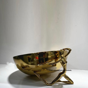 Lot de 2 bol de service japonais en métal de qualité pour banquet de mariage, bol de serveur de chocolat sucré avec poignée à prix abordable - Product Image 6