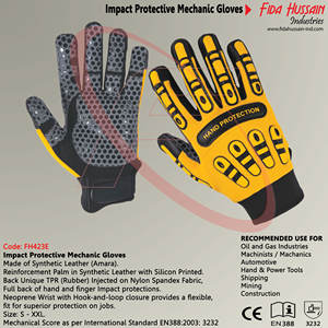 Gants de mécanicien antidérapants anti-chocs de haute qualité Gants en cuir du Pakistan pour un usage quotidien - Product Image 4