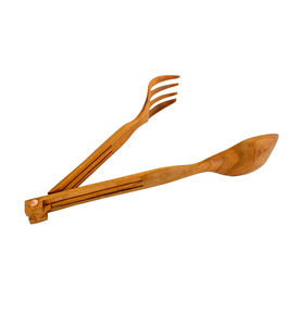 คีมคีบอาหารทำจากไม้อะคาเซียอุปกรณ์เครื่องครัวดีไซน์ใหม่ - Product Image 5