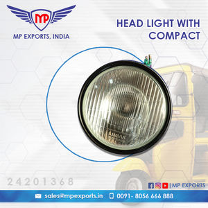 Repuestos fabricados en la India para Bajaj RE Tres ruedas Tuk Head light con lámpara disponible para la venta a bajo precio - Product Image 2