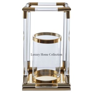 Modern Design Unique Stylish <b>Candle</b> Votive <b>Holder</b> and <b>Candle</b> Lantern With <b>Glass</b> and Metal Material Brass Antique Finishing - Product Image 4