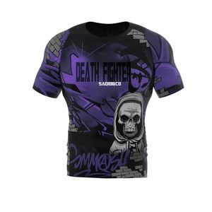 Logo personnalisé imprimé par Sublimation MMA BJJ, protection contre les éruptions cutanées de surf, à manches longues, fabricants OEM, protection contre les éruptions cutanées - Product Image 5