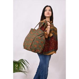 Quilted <b>Floral</b> Print <b>Tote</b> <b>Bag</b> for Women Hand Carry Shoulder <b>Bag</b> with Two Straps for Year-Round Shopping-Summer Autumn Winter - Product Image 3