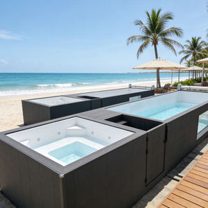 Piscine en conteneur maritime surdimensionné de 40 pieds avec système de filtration complet pour complexe familial, jardin extérieur - Product Image 2