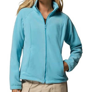 Respirant OEM impression personnalisée vêtements de rue à la mode col rabattu vêtements d'hiver veste polaire de style décontracté pour les femmes - Product Image 1