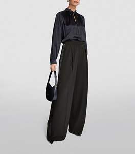 Collection personnalisée pour femmes Couleur noire À la mode Tendance Broderie Logo Causal Pantalon large surdimensionné sur mesure pour femmes - Product Image 2