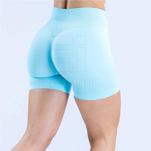 Shorts de Yoga para Mujer, Cintura Media, Sólidos, Transpirables, Ecológicos, de Secado Rápido, OEM, Sexys, de Alta Calidad, con Logotipo Personalizado, Shorts Deportivos - Product Image 2