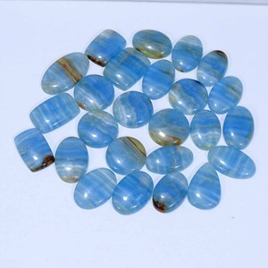 Cabujón suelto de calcita azul Natural de calidad AAA +, piedra preciosa de cabujón de tamaño libre, lote de piedras preciosas al por mayor para la fabricación de joyas finas - Product Image 3