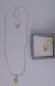 Shah Gems Women's Natural Citrine <b>Set</b> 925 Sterling Silver Gold Rose Gold for Parties Weddings Featuring Crystal Diamond <b>Pearl</b> - Product Image 1