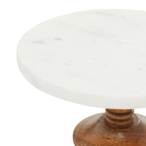 Wholesale Elegant Wood and Marble Table Top Serving Stand for Dessert and <b>Chocolate</b> Latest Design Metal Restaurant Cake Stand - Product Image 6