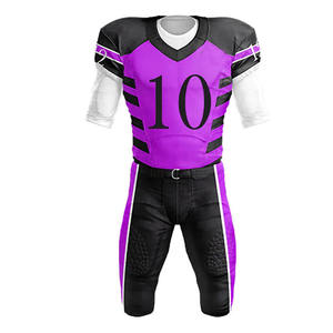 ชุดอเมริกันฟุตบอลแบบกำหนดเองน้ำหนักเบา แขนสั้น แห้งเร็ว และป้องกันแบคทีเรีย สีพื้น สำหรับผู้ชาย-ราคา - Product Image 2