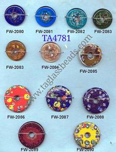 Perles de verre enroulées à rayures mélangées Perles de four Meilleure qualité Bracelets de fabrication de bijoux Perles millefiori - Product Image 3