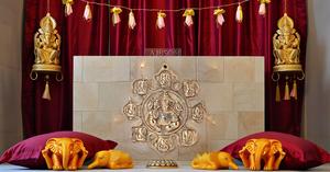 Modern Design Metal Ashtvinayak Statue Vertical Wall Hanging Idol for Diwali Festivities <b>Mandir</b> Wall Door Decor for Gift Giving - Product Image 4