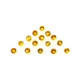 Piedras preciosas sueltas facetadas de corte redondo de citrino natural, piedras de citrino amarillo de 3mm, cuentas al por mayor para suministros de joyería, lote a granel - Product Image 2